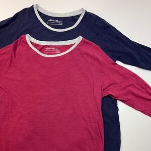 Two Ladies’ Eddie Bauer T-shirts, size Tall Large